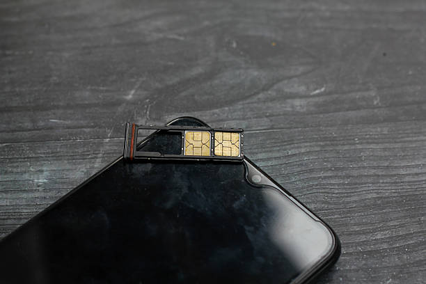 istock dual nano sim card smartphone removed, dual nano sim card for internet 2243861690