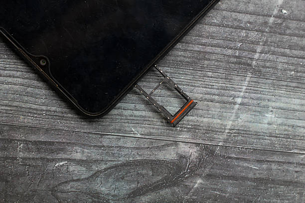 istock dual nano sim card slot is open empty without card 2243861722