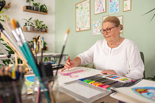 istock Mature Artist Working on Illustration Project 2243861813