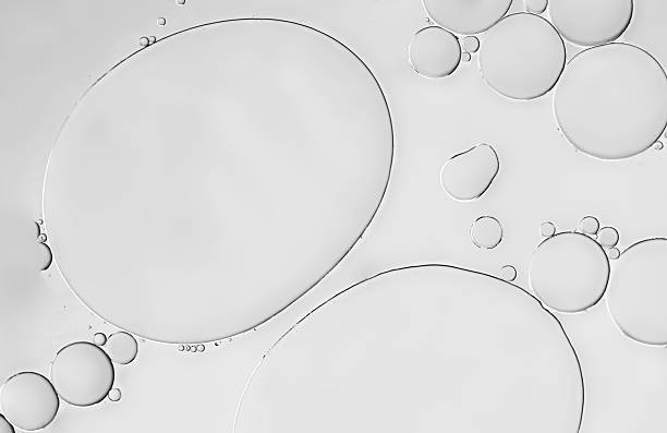 istock Abstract silver gradient on oil and water bubbles, wall art background. 2243870642