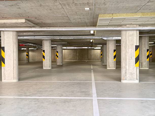 istock underground garage setup, contemporary subterranean parking designed for automotive calibration work 2243870912