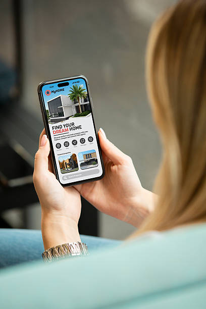 istock Real Estate App Interface for Home Search 2243874243