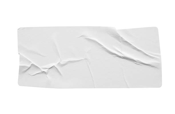 istock Blank white paper sticker label isolated on white background 2243874432