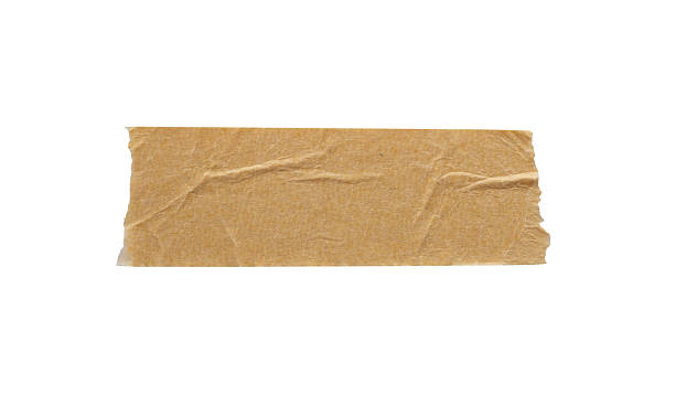 istock Brown adhesive paper tape isolated on white background 2243874433