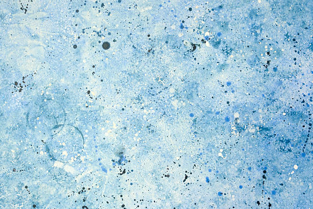 istock Abstract blue artwork featuring textured patterns and splashes of color 2243874877