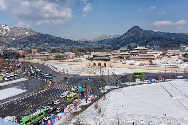 Gwanghwamun Square, Downtown Seoul Korea 서울 광화문광장