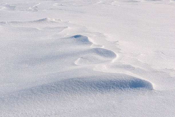istock Windblown snow displaying curved textures of light and shadow 2243886090
