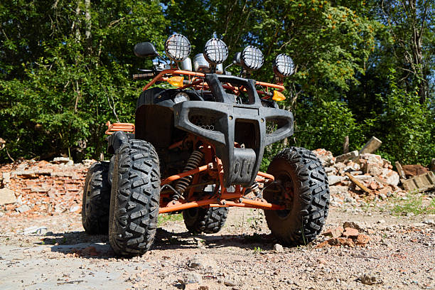 istock Off-road vehicle parked in a forested area during daylight 2243886696