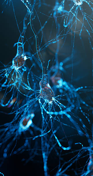 istock Microscopic view of alien neurons transmitting luminescent energy. 2243900076