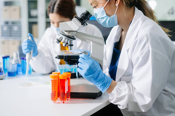 istock Scientists, beakers, and microscopes in cutting-edge research. Perfect for science and technology projects. 2243904887