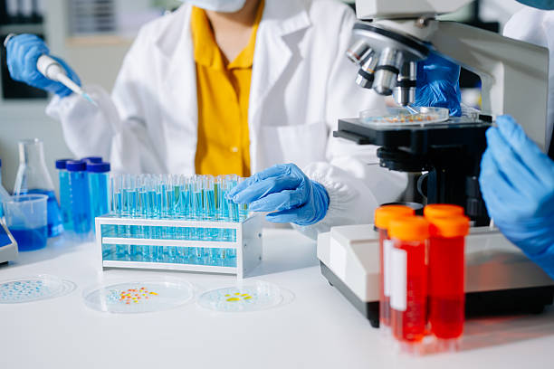 istock Scientists, beakers, and microscopes in cutting-edge research. Perfect for science and technology projects. 2243904896