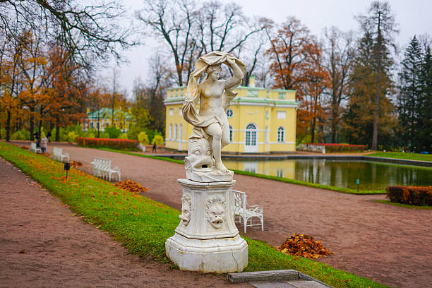 Russia, Pushkin, Saint Petersburg – October 26, 2025: The sculpture 