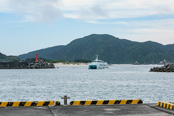istock A high-speed ferry entering Zamami Port 2243923111