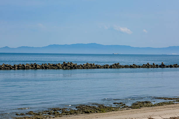 Beppu Bay as seen from Nada Beach on the Kunisaki Peninsula