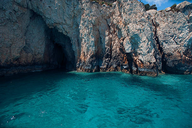 Blue caves on Zakynthos island, Greece