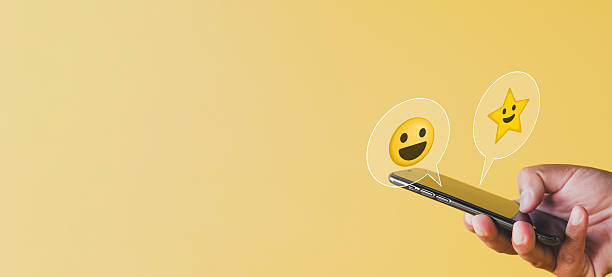 Customer experience,Customer Review and Service Evaluation,Customer Feedback Satisfaction concept.,Hand using smartphone