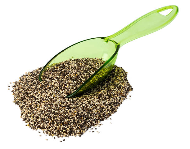 istock Spoom with chia seeds isolated on white 2243932959