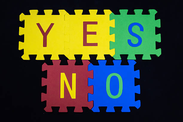 istock conflict and solution foam letters yes and no on black 2243934943