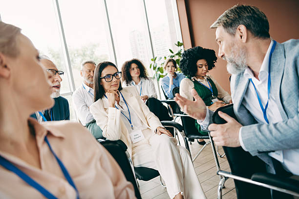 istock Diverse office team engages in an interactive group meeting fostering collaboration, innovation 2243935697