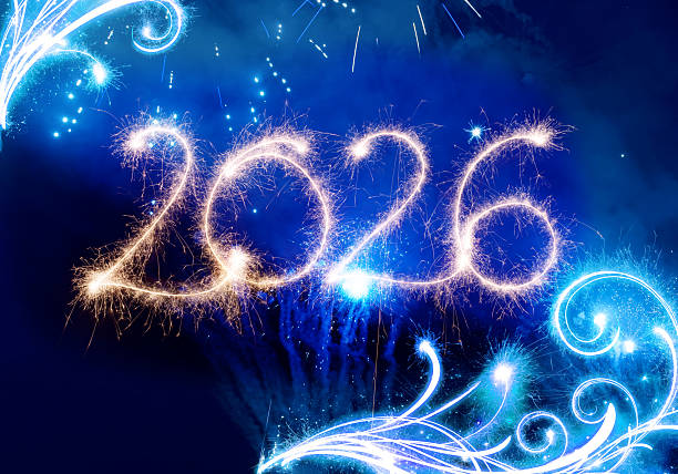 istock Sparkler Happy New Year 2026 with fireworks 2243935726