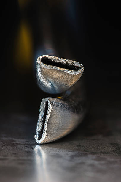 istock Broken aluminum profiles revealing the noble structure 2243936360