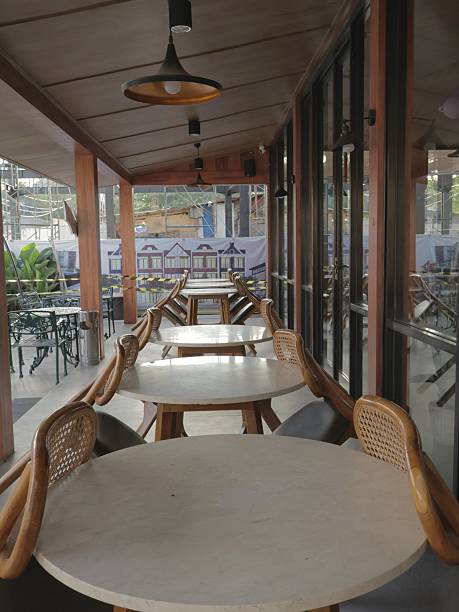 istock wooden cafe tables and chairs 2243937901