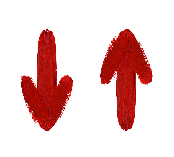 istock watercolor arrow red on a white background 2243941933
