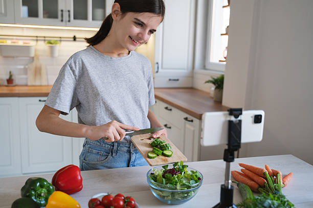 istock Home Chef Recording a Healthy Recipe Video 2243942655