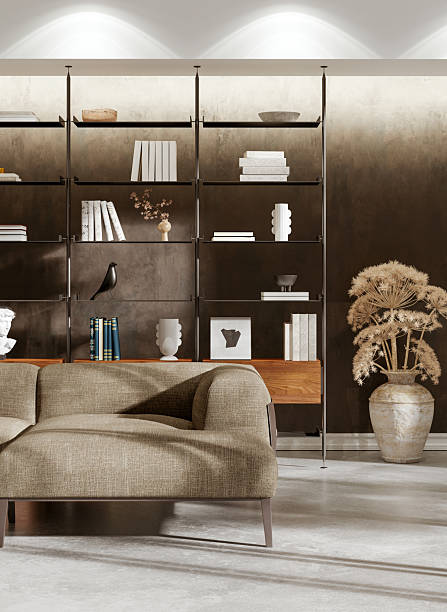 istock Large luxury modern bright interiors Living room mockup illustration 3D rendering image 2243947337