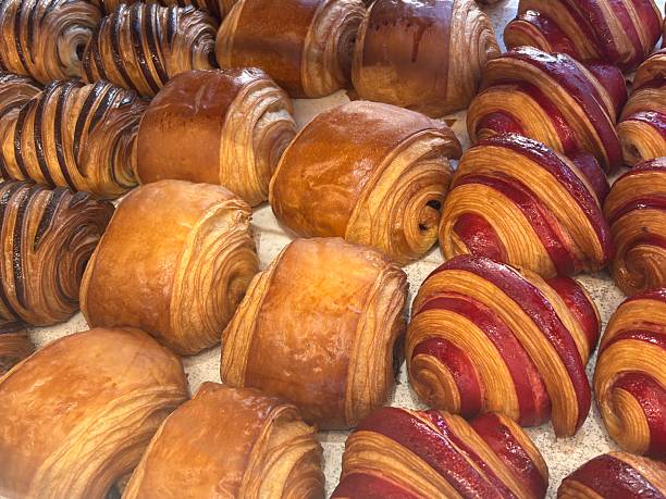 istock Rows of fresh pastries in a boulangerie 2243953104
