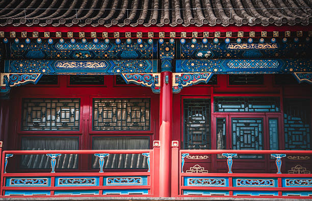 Elaborate wooden structures displaying intricate geometric patterns define the Prince Kung's Palace Museum, a national attraction in Beijing, showcasing rich cultural heritage.