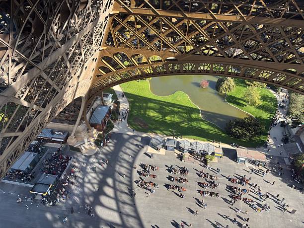 istock Looking down to the base of the Eiffel Tower, Paris 2243953451