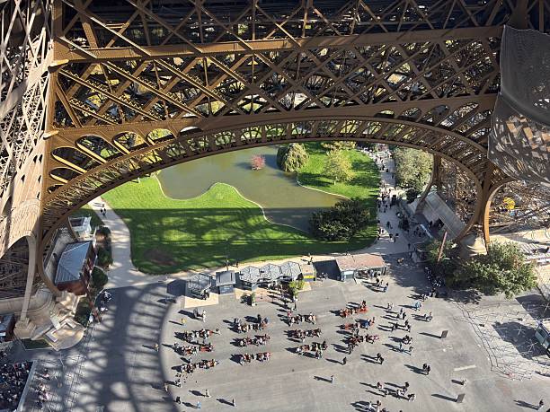 istock Looking down to the base of the Eiffel Tower, Paris 2243955160