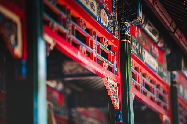 istock Beijing's Prince Kung's Palace Museum features a tranquil, symmetrical courtyard displaying weathered stone, ornate wood, and national heritage. 2243956311