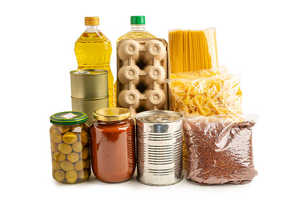 istock Foodstuffs collection for donation isolated on white background with clipping path. 2243958448