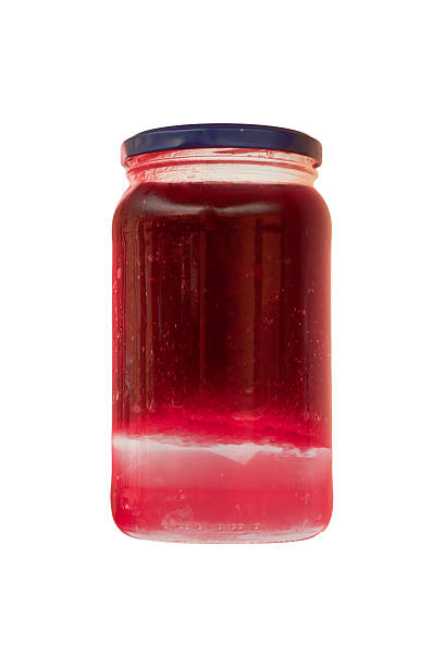 Sweet purple Viola wildflower jam on the table