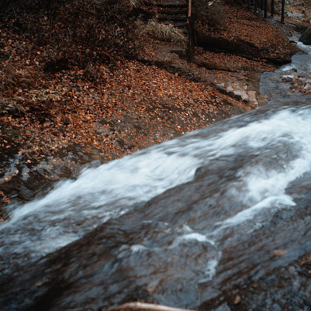 Small waterfalls at George W. Childs Recreation Site in Delaware Water Gap National Recreation Area, Dingmans Ferry, Pennsylvania, USA