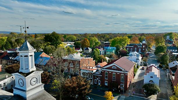 istock Historic Clock Tower and Downtown – Shepherdstown, West Virginia 2243960012