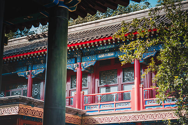 istock Sunlit, ornate detailing showcasing symmetrical patterns defines this traditional Chinese architectural complex within the Forbidden City. 2243960140