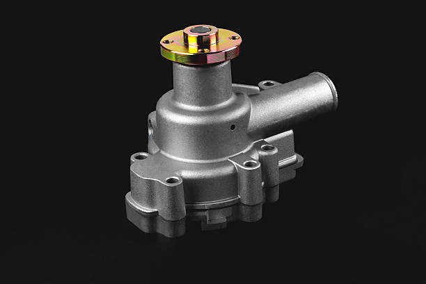 istock Engine cooling pump, mechanically driven cooling pump for a truck, black background,  selective focus 2243960392