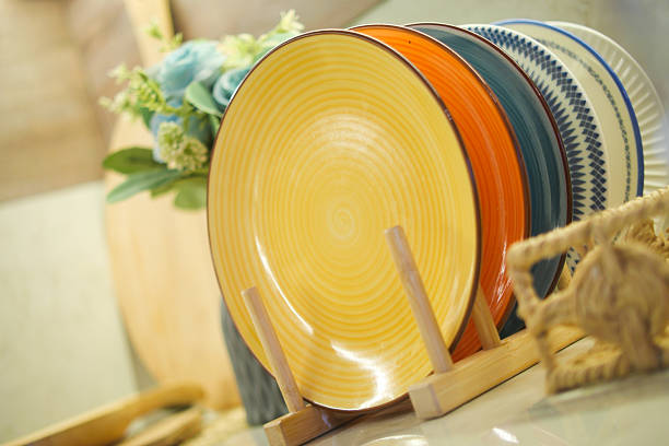 istock Colorful plates displayed in a cozy dining space 2243960995