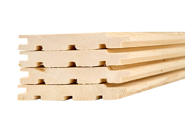 istock Stacked wooden planks showcasing smooth texture and precision craftsmanship.. 2243961030