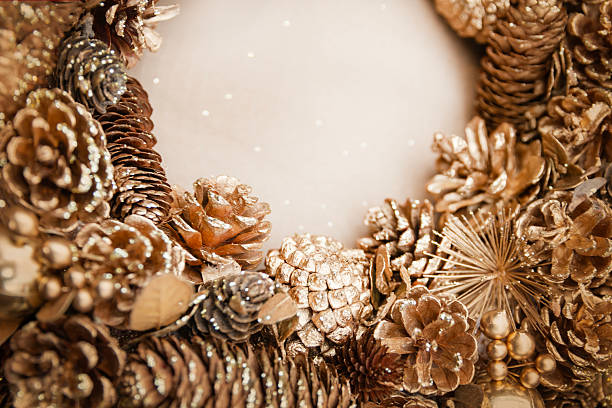 Christmas background. Blurred festive decorations featuring shimmering lights and soft textures create warm and inviting holiday atmosphere, enhancing seasonal spirit and joy of celebration