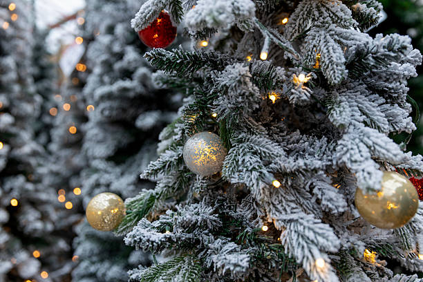 istock Xmas decor and Christmas baubles on a festive tree 2243967000