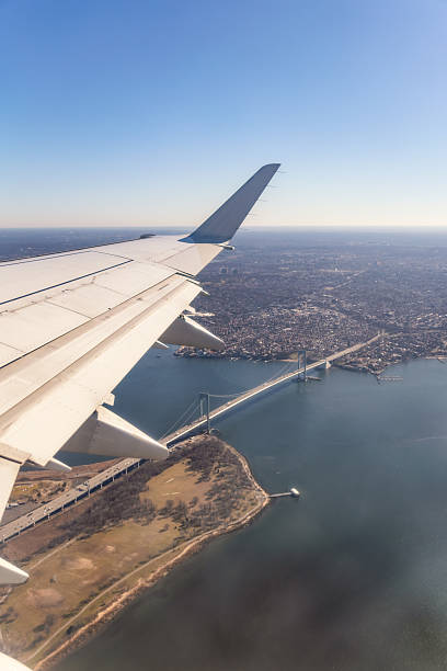 istock Beautiful view looking out an airplane window in flight 2243968637