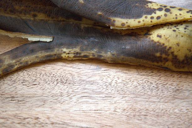 High Angle View Of Apple And Banana On Table