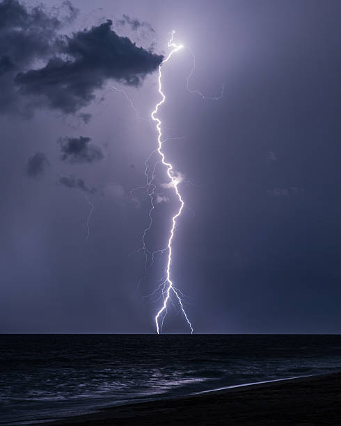 istock Tropical Lightning Storm Over the Ocean 2243973261