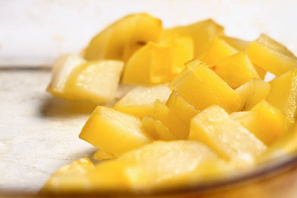 istock Freshly cooked roasted yellow potatoes in glass baking dish 2243974860