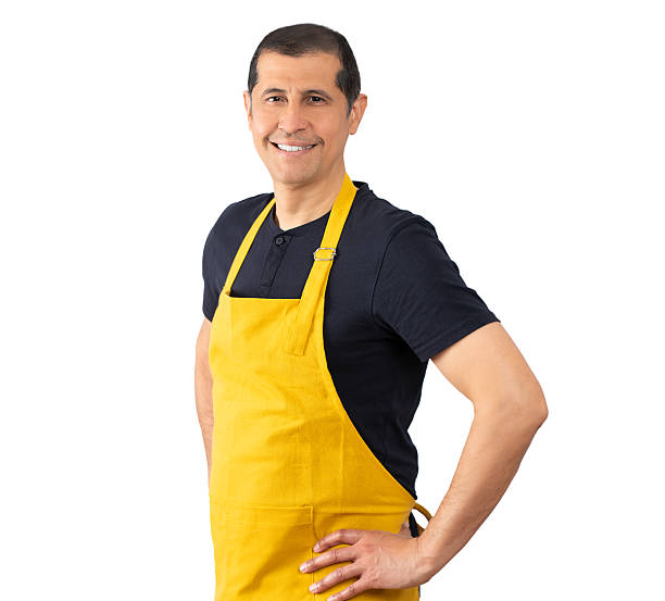 istock Employee in yellow apron 2243977730