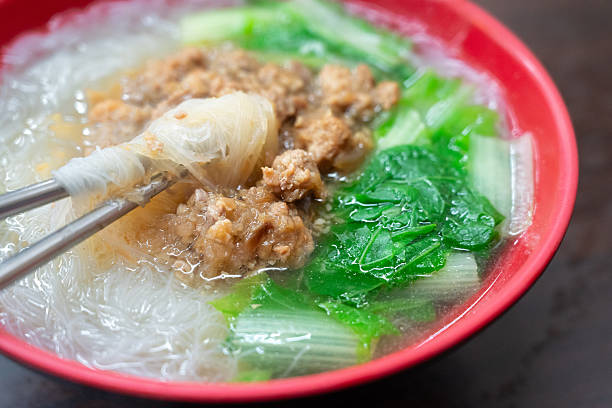 Delicious Taiwanese Minced Pork Rice Noodles in Broth